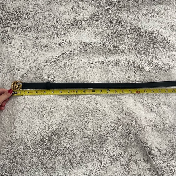 Gucci Black Belt with Gold Double G Buckle - Picture 7 of 15